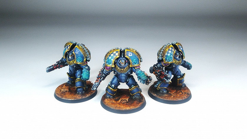 Warhammer 30k. The Horus Heresy. Saturnine Terminator Squad. The XIII Legion, the Ultramarines. image 3