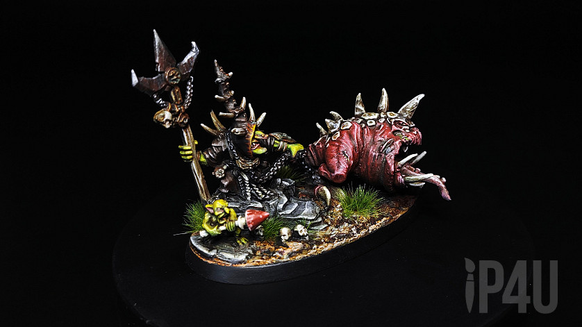 Warhammer Age of Sigmar Gloomspite Gitz. Loonboss with Giant Cave Squig. Skarsnik and Gobbla. image 2