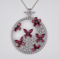 Butterflies and flowers pendant